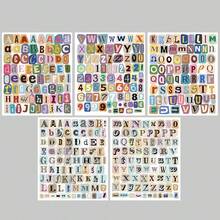 378pcs Vintage Letter & Number Stickers, Mixed Font Collage Style Suitable For Journals, Photo Albums, Laptops, Phone Cases And Gift Boxes, Perfect For Stationery Lovers, Creatives And Collectors - Alien - View 8