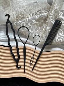 2PCS/Set Hair Styling Pin Tool, Ponytail Maker And Braid Styling Fixing Hairpin, Multi-Function Hair Accessory, For Daily Hair Styling And Travel Use - Multicolor - View 1