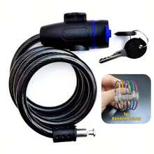 1pc Heavy Duty Anti-Theft Bicycle Lock, Durable Stainless Steel Bike Lock 84cm/33.07in Universal Security Lock With 2 Keys, Anti-Pry Safety Lock For Bicycle Motorcycle Cycling Accessories - Bicycle Lock - View 14