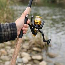 KecchKrezing Telescopic Fishing Rod And Spinning Reel Full Fishing Gear Set, With Fish Control Device, Accessory Box, Storage Bag, For Freshwater And Saltwater Outdoor Fishing - Black - View 7