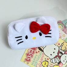 SANRIO 1PC/Plush Kitty Cat Pencil Case, High-Value Aesthetic Large Capacity Stationery Storage Pencil Box For Middle School Students, Christmas Gift, Birthday Gift, Back To School - 1 PC KT - View 6