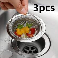 2pcs Kitchen Sink Strainer Filter, Anti-Clogging Sink Filter, Stainless Steel Filter, Suitable For Dishwashing, Vegetable Washing, With Drip Tray, Anti-Clogging, Durable And Rust-Proof, Suitable For Kitchen And Bathroom - A - View 12