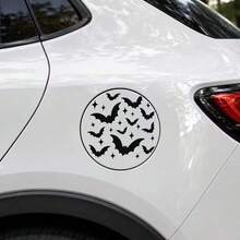 1 Piece Halloween Batstar Fuel Car Fuel Tank Cover Sticker, Vinyl Waterproof And Sun-Resistant, Gothic Car Sticker, Suitable For Car Fuel Tank Cap, Cute And Funny Decorative Stickers For New Energy Charging Ports - A - View 6