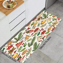 1pc Christmas Diatomaceous Earth Absorbent Dish Drying Mat, Cartoon Style, Suitable For Kitchen Countertop, Home Dining Table Decor, Coffee Machine Mat, Breakfast Mat, Table Mat And Holiday Party Decoration - Multicolor - View 9