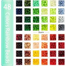 DIY Wind Chime Craft Kit, Multi‑Style Mixed Glass Beads Set With Artificial Moss & Thread Wire For Handmade Hanging Ornament Home Decoration - A - View 2