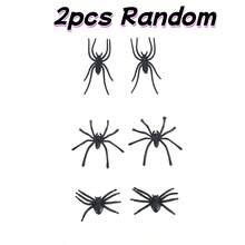 2/10/20/30/40/60pcs Mini Realistic Plastic Black Spider Toys, Simulated Insect Prank Props For Halloween Party Supplies - Multicolor - View 10
