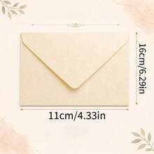 16pcs/Set, Warm Style Beige Envelope Set - Wax Seal Sticker Set, Office Supplies, Bridesmaid Proposal Gift, Wedding Invitation Card - Perfect Gift For Writers And Stationery Lovers, Birthday And Anniversary - Off-white - View 3
