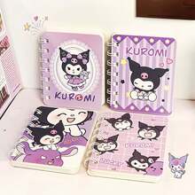 SANRIO Hello Kitty Pink Heart A7 Spiral Notebook, Random Pattern, (4pcs/Set) With Cute Cartoon Pattern And Bow Decoration, Thick Lined Paper Inside, Durable Hardcover Design, Suitable For Study, Office Or Journaling. Randomly Delivered In Different Colors And Styles, Fun Design, Spiral Binding. - A - View 16