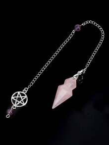 1pc Spiritual Cone Crystal Pendulos For Dowsing Divination Witchcraft Natural Stone Amethysts Rose Quartz Black Obsidian Pendant Pendulos H496 - Pendulum - View 8