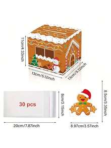 1 Set Christmas Cash Gift Box, Pull-Out Cash Gift Holder, Includes Pull-Out Card And 30 Transparent Bags, Fun Gift-Giving Way, Christmas Party Decoration Gift, Surprise Gift Box - View 3