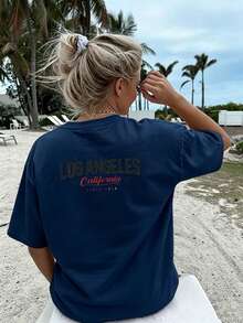 Women T-Shirts - Navy Color - View 2