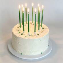 6pcs Premium Green Straight Candles, Birthday Party Cake Decor Candle, High Quality Suitable For Birthday, Party, Wedding, Holiday Gifts Graduation - Multicolor - View 4