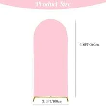 4ft/5ft/6ft/6.6ft/7.2ft Wedding Arch Decor Backdrop, Wedding & Party Arch Background, Pink Arch Cover, Double-Sided Elastic Fabric Arch Backdrop (Arch Frame Not Included), Elegant - View 11