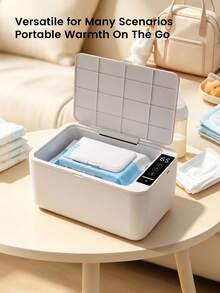 Baby Wet Wipes Warmer, Baby Wipes Box, Warm Moistening Constant Temperature Wet Wipes Machine, Portable Insulation - White - View 7