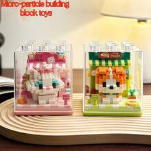 Stackable Cute Animal Micro Particle Building Blocks With Dust Cover, DIY Assembly Educational Toy, Stackable Storage Shell, Creative Handmade Stress Relief Desktop Ornament, Suitable For Birthday, Halloween, Christmas Gifts, Back To School Home Leisure Craft, Festival Commemoration - Multicolor - View 8
