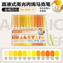 GuangNa 12/36/60/96/168/288 Colors High Gloss Acrylic Paint Marker Set, Student Art Professional Painting Pens, 36 Colors Skin Tone Set 1.0mm Gel Pens, Stackable Colors, Vibrant Fluorescent Ink, Waterproof, Light-Resistant, Strong Coverage, Large Ink Capacity, Suitable For Glass, Rock, DIY Coloring Books, Back To School Gift Set For Boys/Girls - Multicolor - View 40