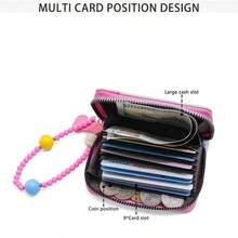 1pc Cute Embroidered Dachshund Short Wallet, Zipper Card Case, Colorful Multi Card Slots Coin Purse For Daily Use - Multicolor - View 5