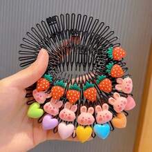 Star Colorful Hair Comb, Broken Hair Hoop, Hair Clip, Rabbit Heart-Shaped Cute Hair Accessories - A - View 6