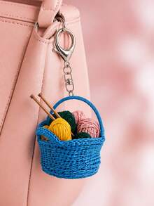 2d Flat Yarn Ball Acrylic Keychain,Wallet Or Handbag Accessory, Fashionable Party Keychain, Novel Acrylic Design Keyring,Backpack And Wallet Keychain - Multicolor - View 4