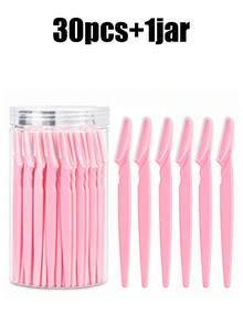 60pcs/30pcs/12pcs/6pcs/1pc Eyebrow Shaving Set Designed For Women And Men, Includes Storage Box With Safety Cap, Eyebrow Trimmer For Trimming And Shaping Beautiful Eyebrows, Facial Hair Removal Razor, Washable And Reusable, Suitable For Facial And Body Hair Removal, Essential Tool For Hair Salon, Makeup And Beauty Industry And Daily Use, Beauty And Travel Accessory - Multicolor - View 8