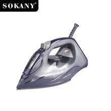 SOKANY-2071 2600W Powerful Steam Iron, Non-Stick Soleplate With Spray Function, Built-In Anti-Calc, Multi-Level Adjustable Household Clothes Wrinkle Remover - Grey - View 4