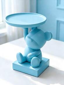 1pc Cute Bear Shaped Jewelry Storage Tray, Multi-Color Options, Small Item Organizer, Desktop Decor, Not For Food Contact, Please Refer To Size Chart For Actual Dimensions - 1 Pc - View 10