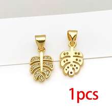 1pc 18K Golden Plated Charms Tree Of Life Palm Sunflower Daisy Leaf Enamel Rhinestone Pendants For DIY Bracelet Necklace Jewelry Making Findings - Gold - View 18
