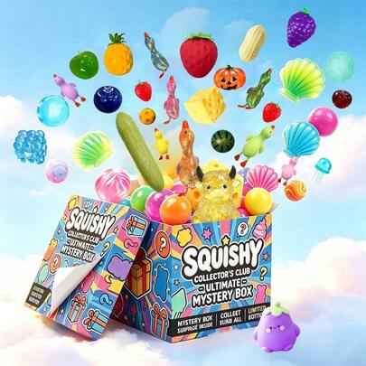 Tachimi 1pc Squishy Toy Slow Rebound Stress Relief Squeeze Ball Fingertip Squeeze Toy Fruit Food Squishy Toy Mystery Surprise Blind Box Blind Bag Hand Toy Random Style