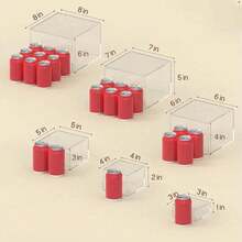 1/6pcs Acrylic Buffet Display Stand, Food Display Rack, Suitable For Buffet Table, Hollow Bottom Dessert Cube Box, White Cube Desktop Storage Rack Storage Box, Suitable For Dessert And Cake Display In Parties, Weddings And Other Festivals - Clear - View 6