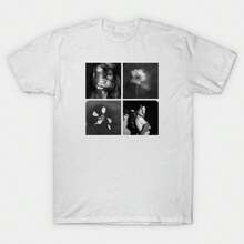 Unisex-Summer/Autumn T-Shirts - Petal Album Floral Photo-Streetwear,Y2k,Herren,Pasha Style,Herbst Outfit,Essentials,Baumwolle Herren,Vint - White - View 1