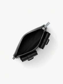 Michael Kors Women's MK Zoe Small Pebbled Shoulder Bag,Classic Retro Handbag Purse,Stylish Zip Hobo Bag For Shopping,Party - Black - View 6