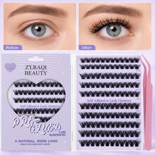 120pcs Self Adhesive Lashes+Fake Lashes Tweezers Segmented Ultra Soft, Naturally Curled, Slender, Grafted Eyelashes For Enlarged Eyes, Portable For Daily Commuting, Lightweight And Non Irritating To The Eyes Glue Free Eyelash - View 11