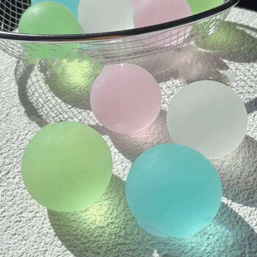 Clear Frosted Maltose Squeeze Squishy Ball, Stretchable Durable Smooth Soft Squishy-Plush, Slow-Rebound Fluffy Squishes, Elastic Non-Sticky Odorless Squishy, Fun Collectible Random Color Gift For Family Friends