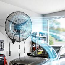 Wall Mount Fan, 30 In Wall Mounted Hanging Fan With Oscillating & Mist, IP44-Rated, 3-Speed, Powerful Air Reach, Mechanical Control, Long Airflow For Industry, Commercial, Garage, Workshop, Gym - 30 in - View 10