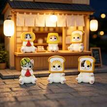 mofusand 1pc Toast Headgear Cat Blind Box, Soft And Cute Cure, Style Random Blind Draw. Holiday Gifts Are Very Suitable For Family, Friends And Classmates. They Are Cute And Hand-Made. (Stochastic Style) - Multicolor - View 2