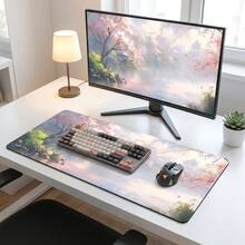 Japanese Landscape Extra Large Washable Rubber Mouse Pad, Office Computer Keyboard Mat, Back To School Gaming Mouse Pad, Desktop Accessory, Office Supplies, Gift For Men Women Friends, Non-Slip Rubber Base Desk Mat Set - Multi-color - View 9
