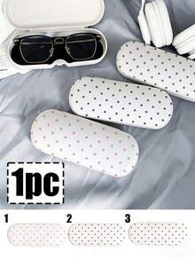 Fashion Star Print Glasses Case, Ins Style Glasses Storage Box, Multi-Functional Storage Box, Fashion Glasses Storage Box, New Minimalist Design, Portable, Waterproof And Dustproof, Suitable For Fashion Glasses And Prescription Glasses, Glasses Protection Storage Box, Neutral Glasses Storage Box - Multicolor - View 1