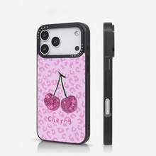 1pc Minimalist Leopard Print Cherry Pattern Phone Case, Compatible With Phone16 Pro Max, 15 Pro Max, 14 Pro Max, Korean-Style High-End Fashion Fun Phone Case, Shockproof Anti-Drop Frame, 2-In-1 Hard Shell Back Cover, Compatible With 17/18/17Pro/17Promax/11/12/13/14/15/16 Pro Max Plus, Elegant Design Suitable For Men And Women, Perfect Gift For Girlfriend On Christmas, Valentine's Day, Easter, Wedding Season And Birthday! - Multicolor - View 4