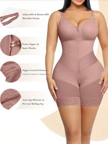 Women Colombian Shapewear, Butt Lifting And Tummy Control Bodysuit, Shapewear Jumpsuit,Compression Body Shaper - Mauve Purple - View 4