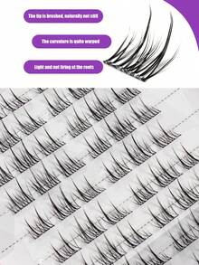 Boxed Glue-Free Single Cluster False Eyelashes, 3D Natural Look, Soft Lightweight Clusters, Beginner-Friendly - View 10