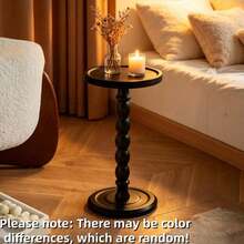 1pc Modern Minimalist Round Wooden Side Table Coffee Table, Small Wooden Corner Table, Multi-Functional Base, Suitable For Living Room Sofa, Bedroom, Plant Stand, Home Decor Furniture, Suitable For Living Room, Bedroom, Bedside - Multicolor - View 8