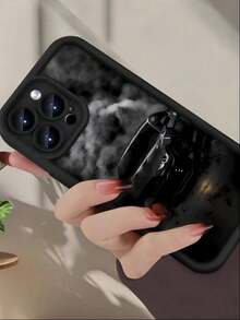 A Creative Luxury Spotlight Sports Car Fashion M Series Element Sky Eye Photo Frame Frosted Compatible With IPhone 11/12/13/14/15/16/17Promax Soft Full-Coverage Phone Case - Black - View 2