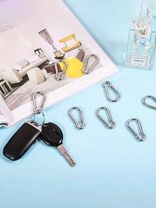 Multi-Pack Compression Spring Clips, Connecting Rings, Carabiner-Style Safety Clips, Anti-Fall Sunshade Net Hooks, Hanging Hooks Accessories, Laundry Hooks, Storage Hooks, Keychains (Non-Professional Safety Clips) - Multicolor - View 2