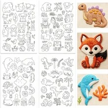 Cartoon Animal Water-Soluble Stabilizer Stick And Self-Adhesive Washable Embroidery Pattern Stabilizer, Suitable For Embroidery, Bags And Clothing DIY Handmade Crafts - A226 - View 12