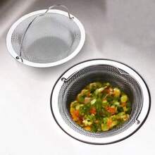 2pcs Kitchen Sink Strainer Filter, Anti-Clogging Sink Filter, Stainless Steel Filter, Suitable For Dishwashing, Vegetable Washing, With Drip Tray, Anti-Clogging, Durable And Rust-Proof, Suitable For Kitchen And Bathroom - A - View 10