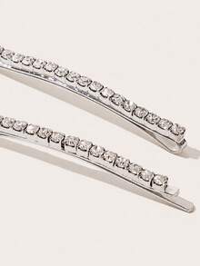 Hair Clips - Silver (6 Pcs) - Silver - View 3