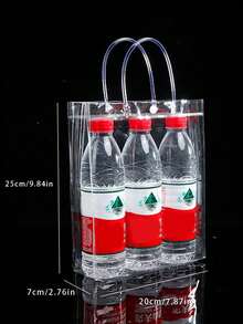 30pcs Thickened Transparent PVC Gift Bags With Handles, Reusable, Suitable For Bridal Shower, Bachelorette Party, Wedding Gifts, Shopping, Wedding, Birthday, Engagement, Anniversary Party - Multicolor - View 6