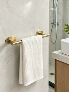 Bathroom Towel Rack, Bathroom Accessories, Self-Adhesive Towel Rack, Wall-Mounted Bathroom Towel Rack, Bathroom Storage, Towel Hook, Bath Towel Rack, Bathroom Shelf, Bathroom Furniture, Toilet, Shower Storage, Towel Rack, Bathroom Decor - View 13