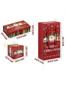 Christmas Jumping Box, Merry Christmas Creative Gift Box, Surprise Money Box With Pop-Up Effect, Christmas Gift Money Box, Surprise Box, Reusable. Includes Glitter + Gift Bag. Christmas Box - Multi-color - View 10