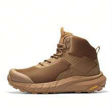 Men's Work Boots Leather Motorcycle Boots - Camel - View 9